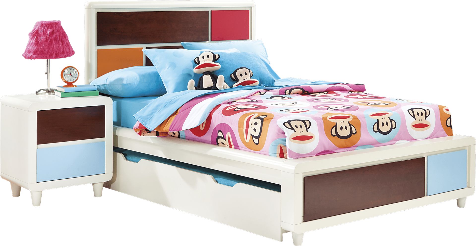 Paul Frank White 3 Pc Full Bed - Image 1