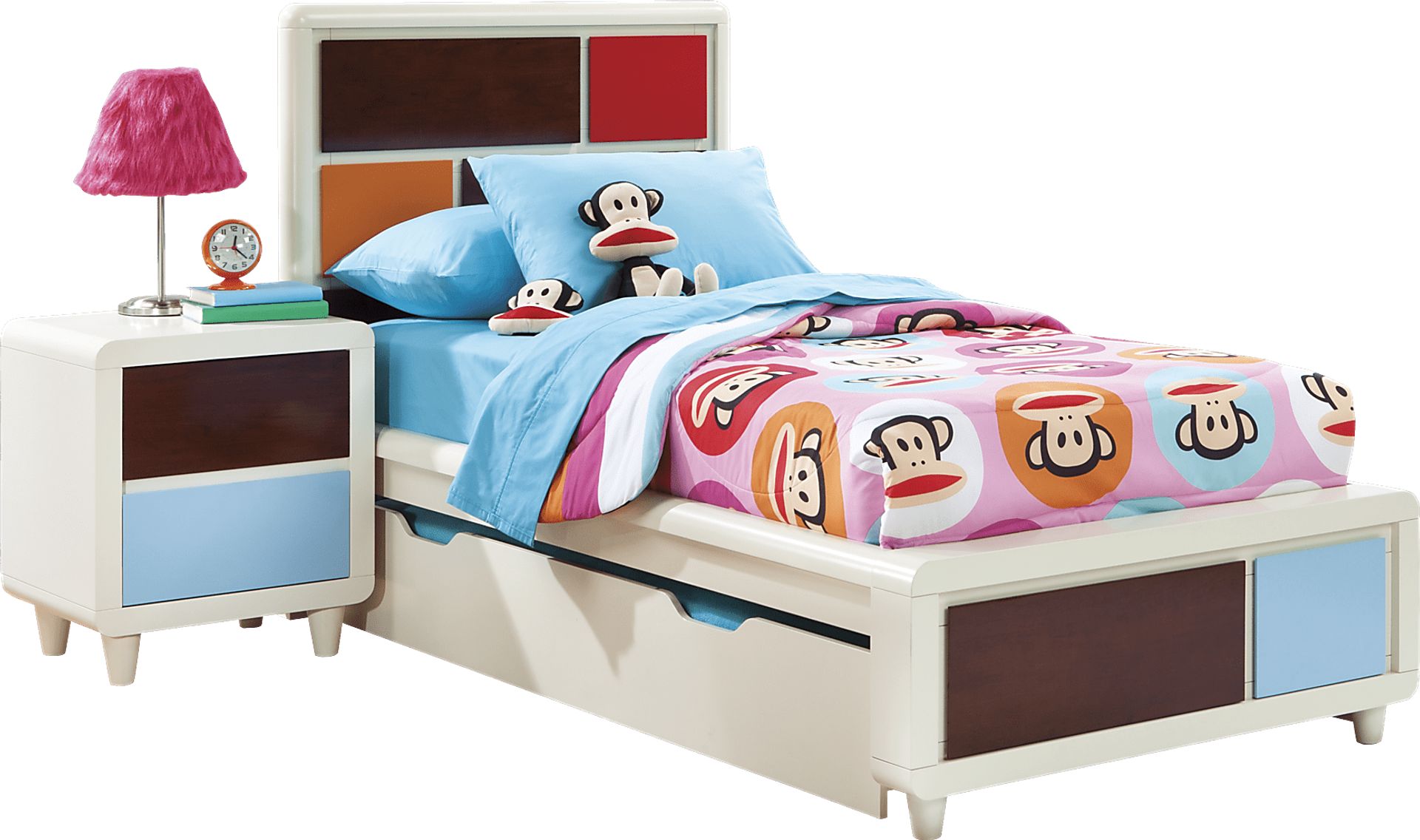 Paul Frank White 3 Pc Twin Bed - Image 1