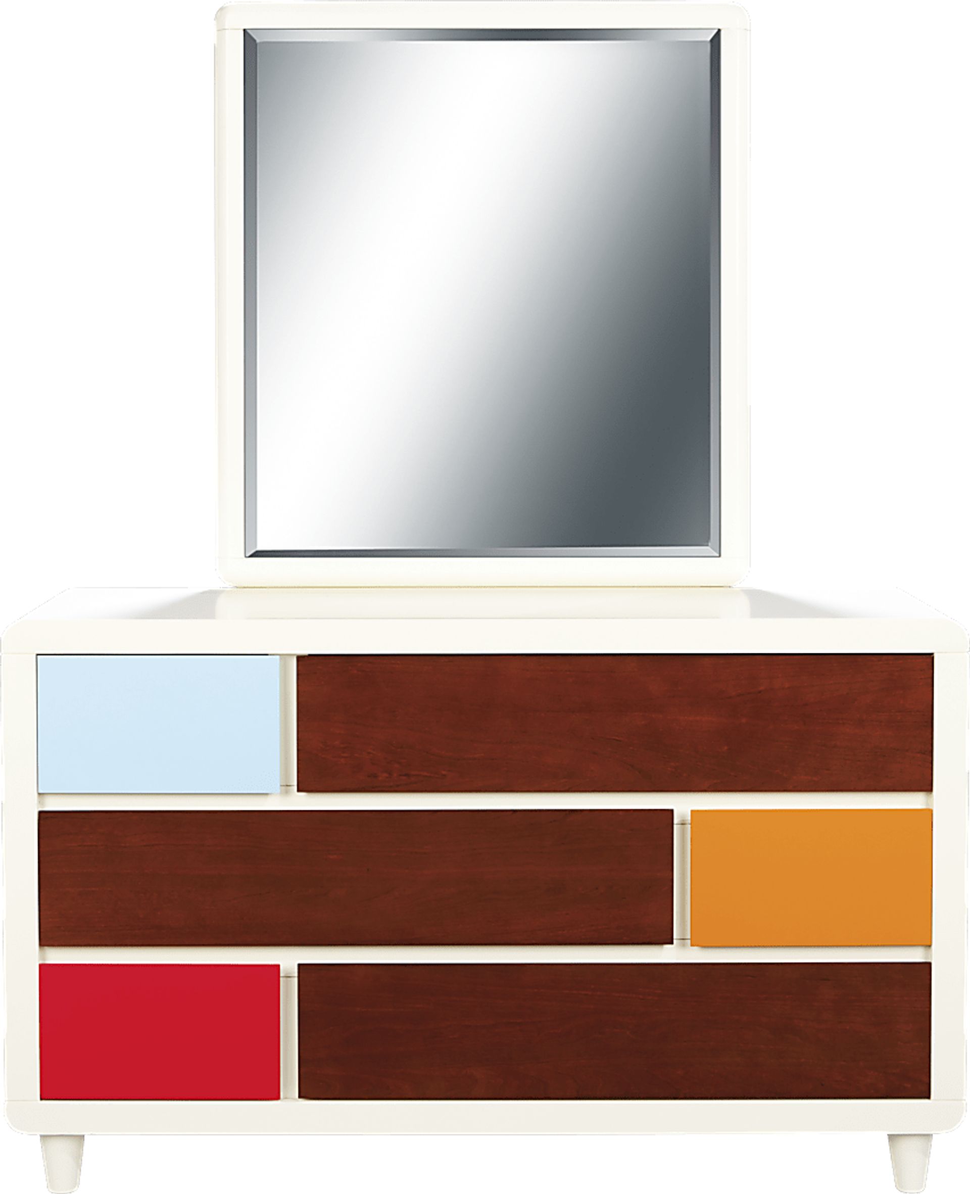 Paul Frank White Dresser Mirror Set - Image 1