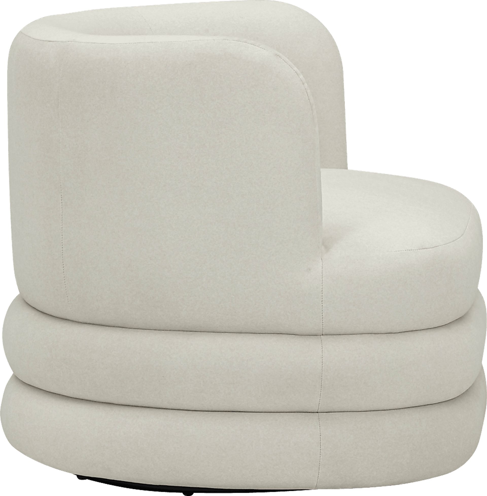 Paulo Beige Swivel Accent Chair - Image 4