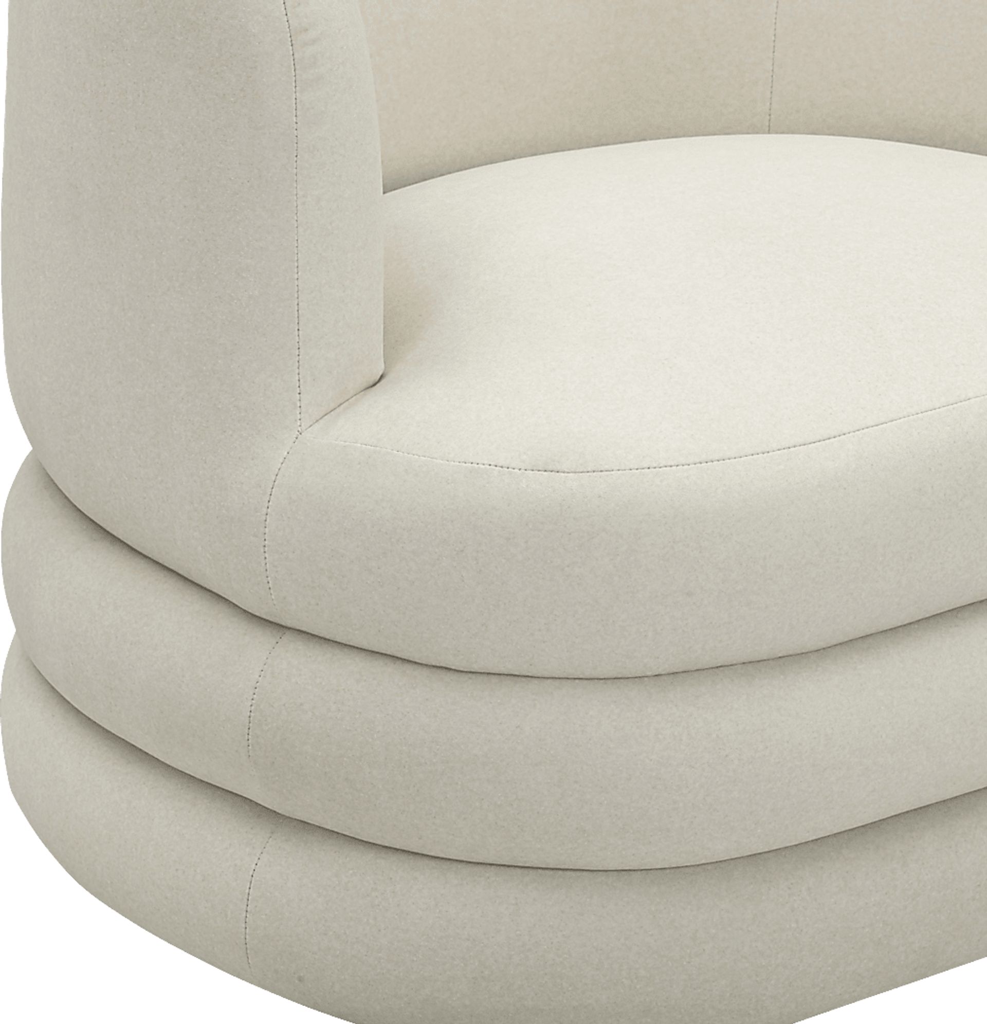 Paulo Beige Swivel Accent Chair - Image 6