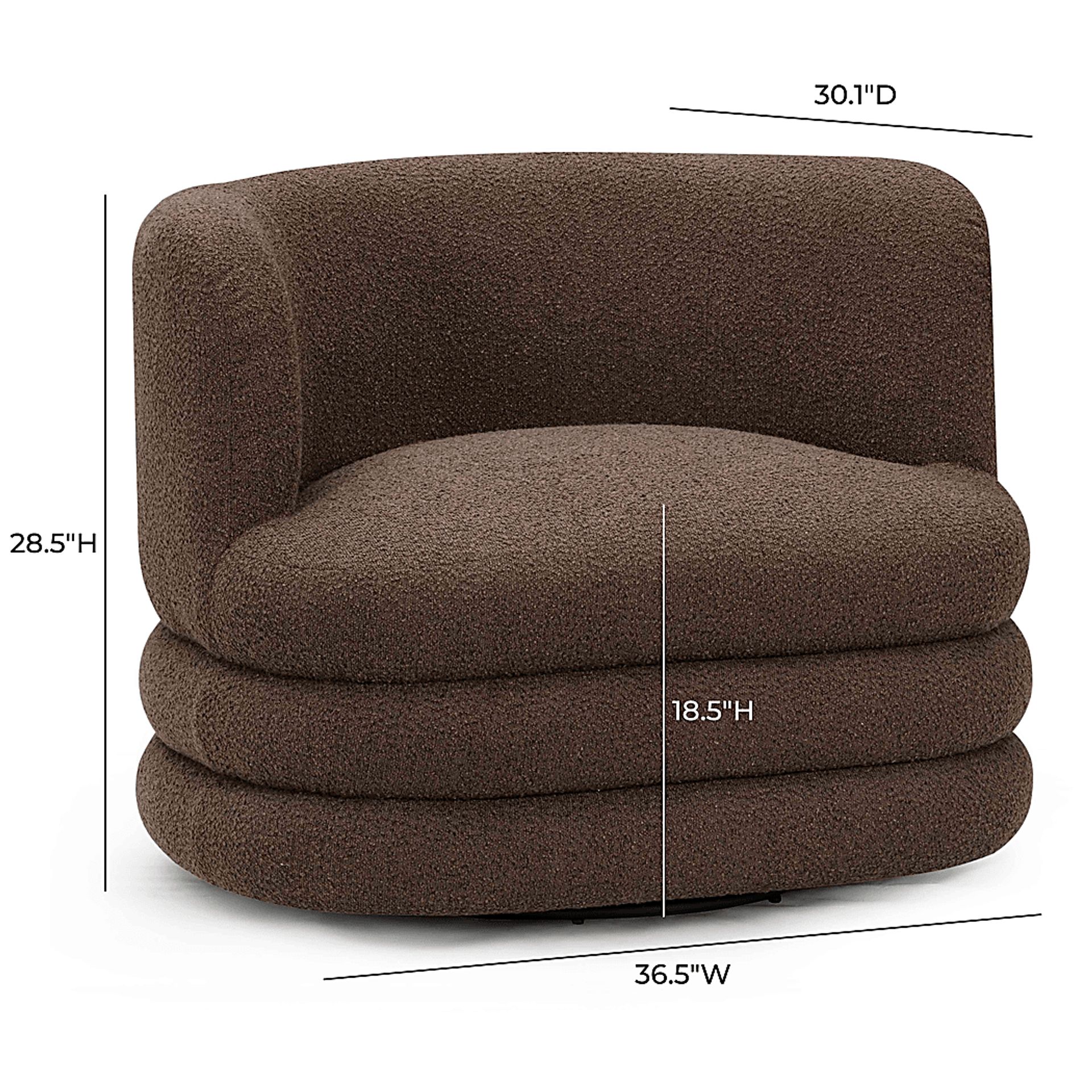 Paulo Brown Swivel Accent Chair - Image 7