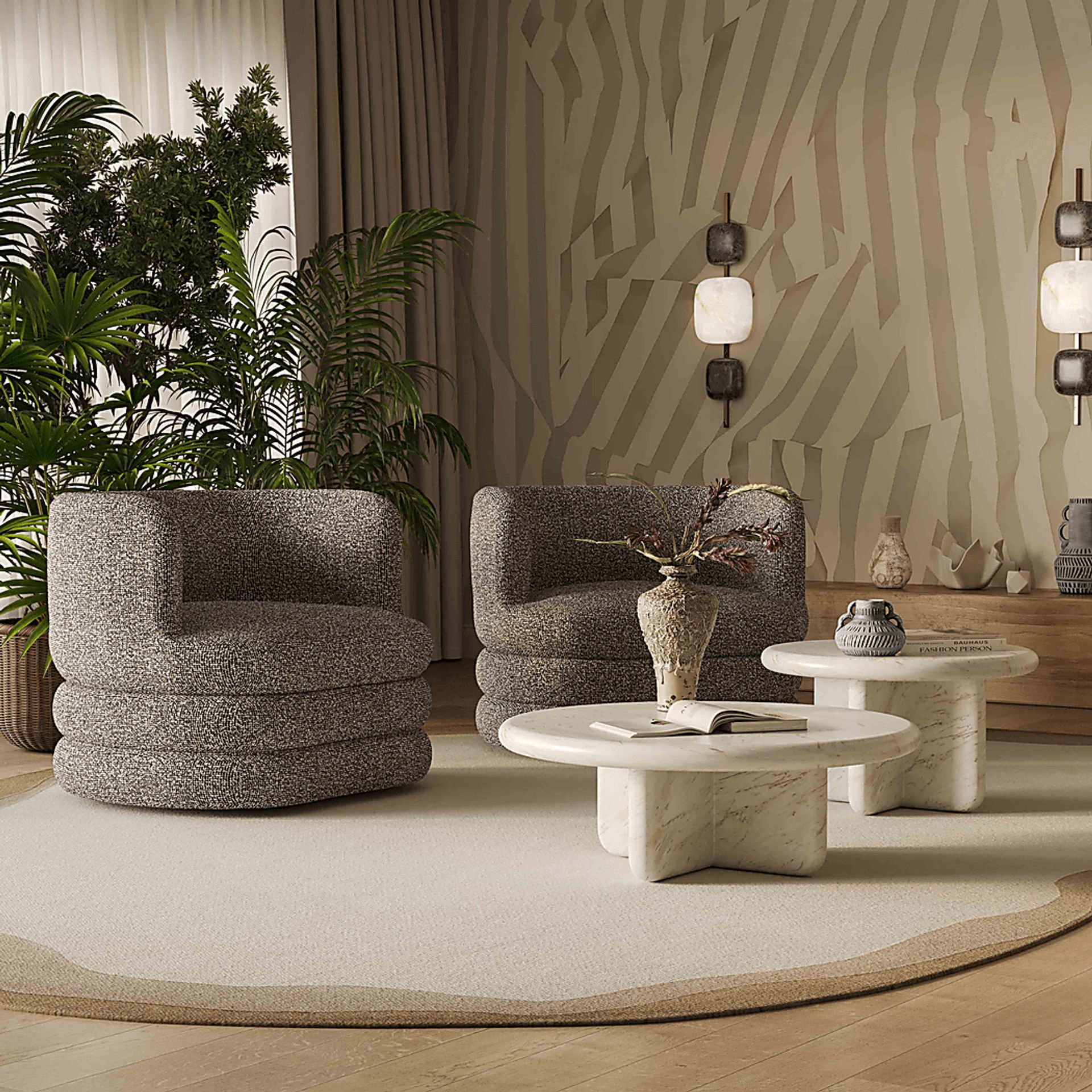 Paulo Gray Swivel Accent Chair - Image 2