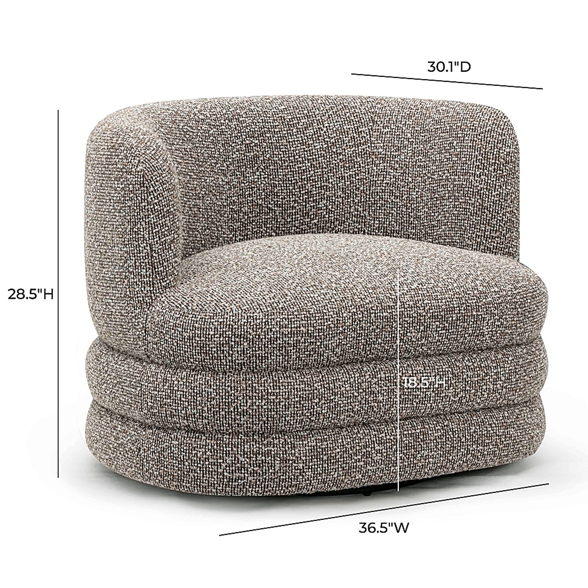 Paulo Gray Swivel Accent Chair - Image 7