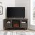 Pavona Gray 54 in. Console, With Electric Fireplace