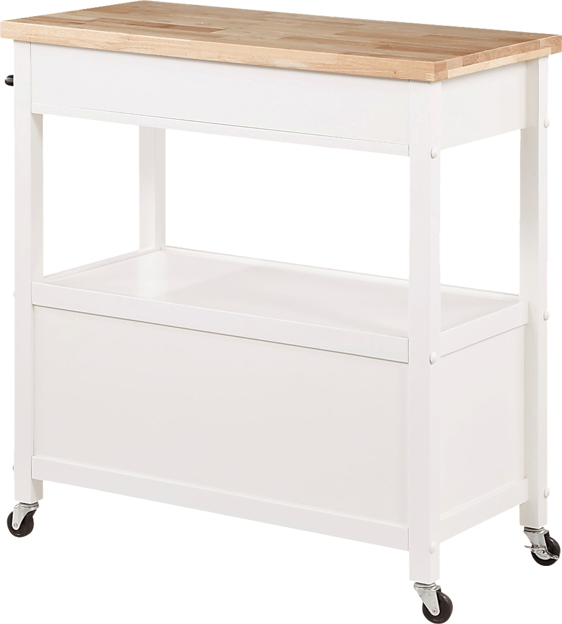 Paxt White Kitchen Cart - Image 3