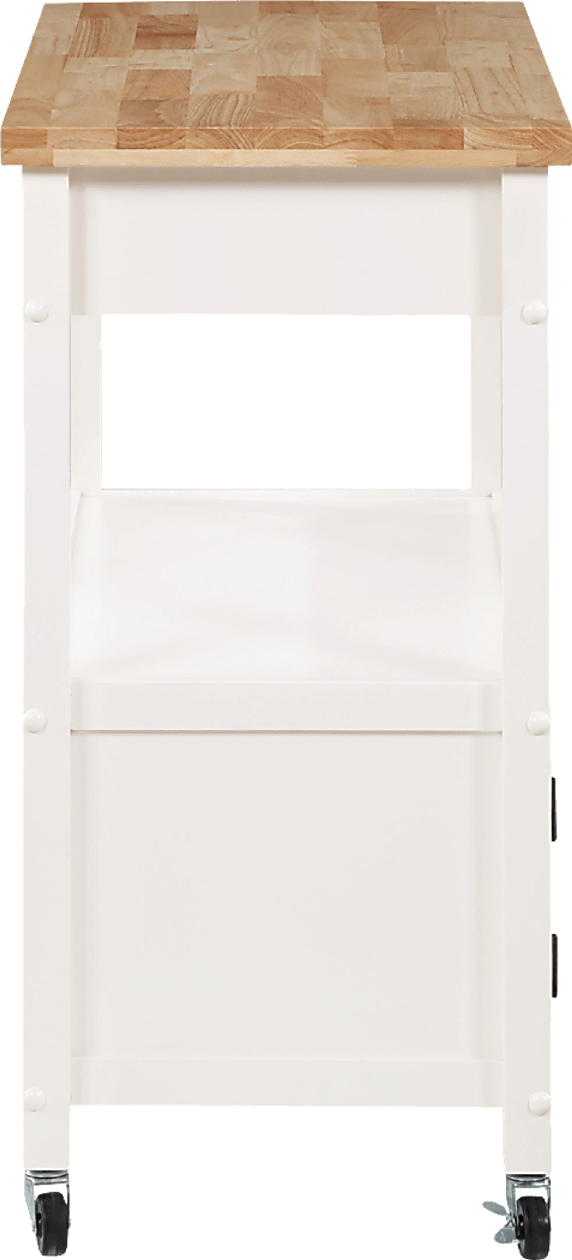 Paxt White Kitchen Cart - Image 6