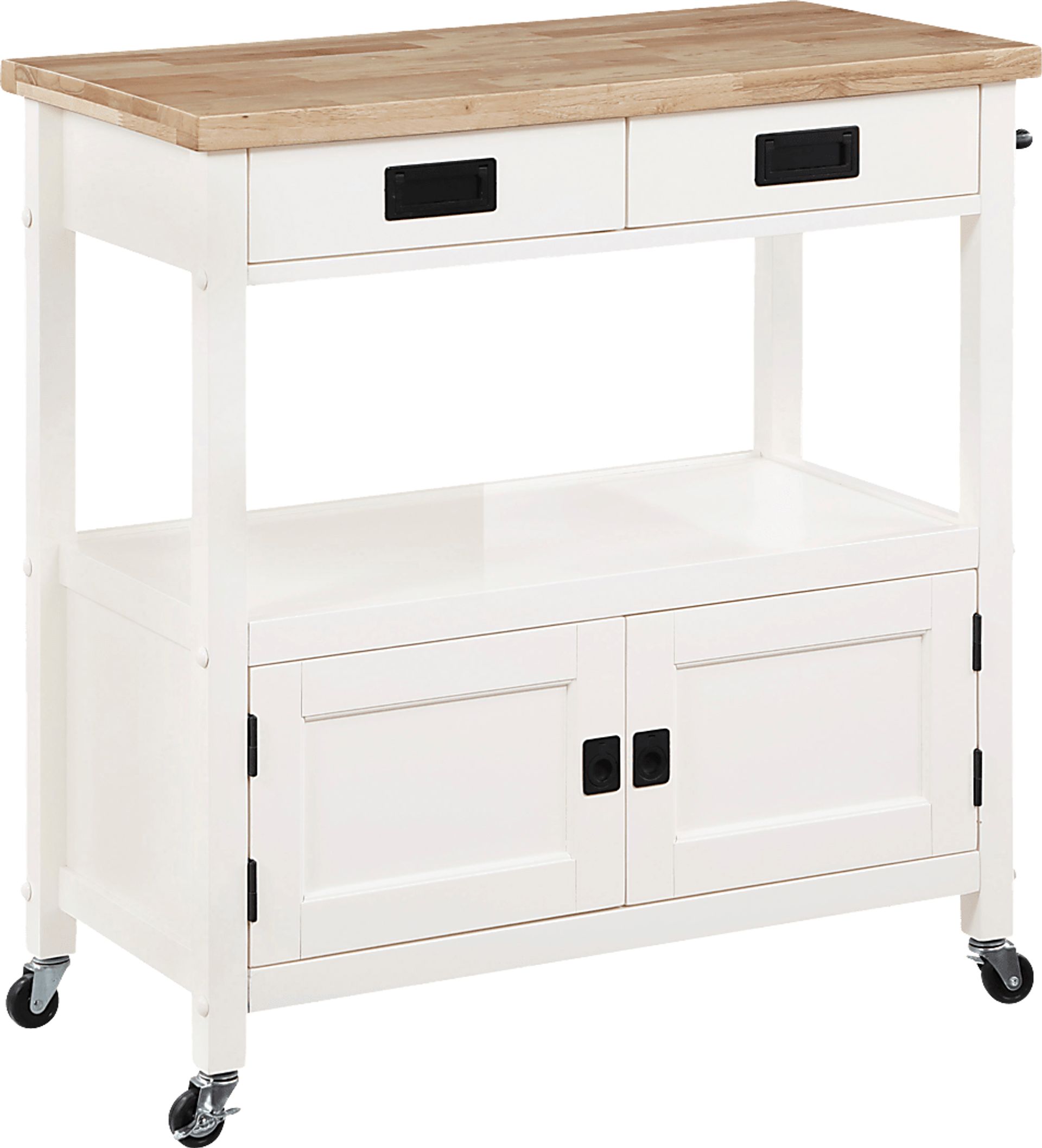 Paxt White Kitchen Cart - Image 1