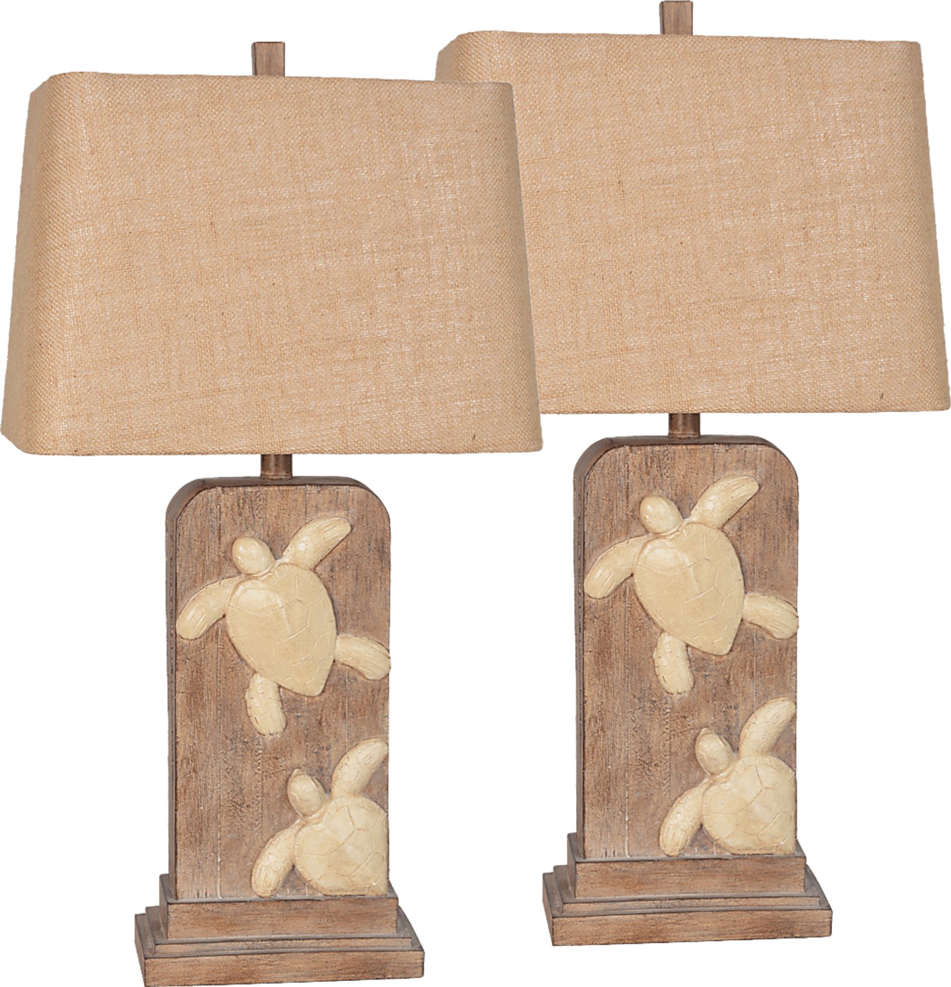 Paya Heights Brown Table Lamps, Set of 2 - Image 1