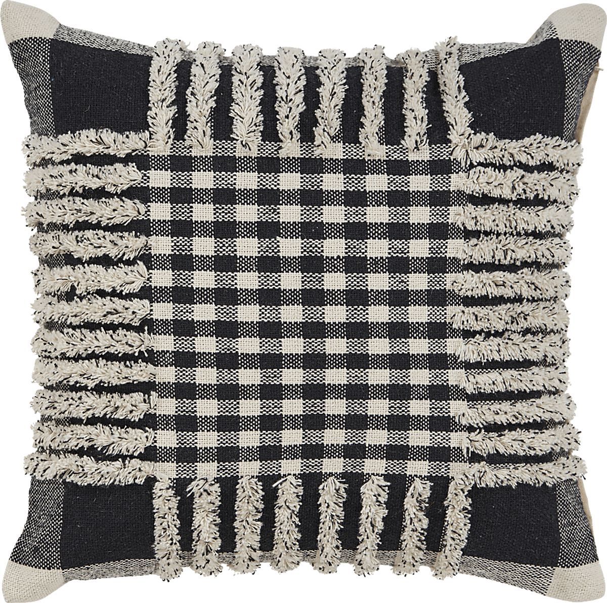 Paylina Black Cotton Fabric Throw Pillow | Rooms to Go