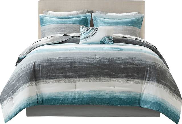 Paysee Blue 9 Pc California King Comforter Set - Thumbnail - Image 2