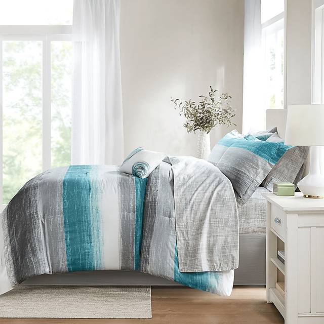 Paysee Blue 9 Pc California King Comforter Set - Thumbnail - Image 19
