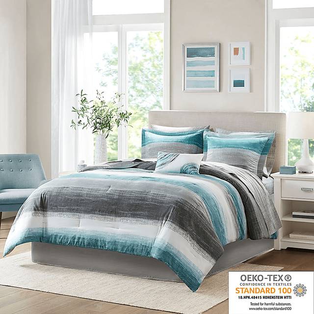 Paysee Blue 9 Pc California King Comforter Set - Thumbnail - Image 20