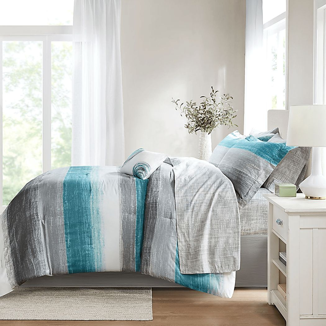Paysee Blue 9 Pc King Comforter Set - Thumbnail 5