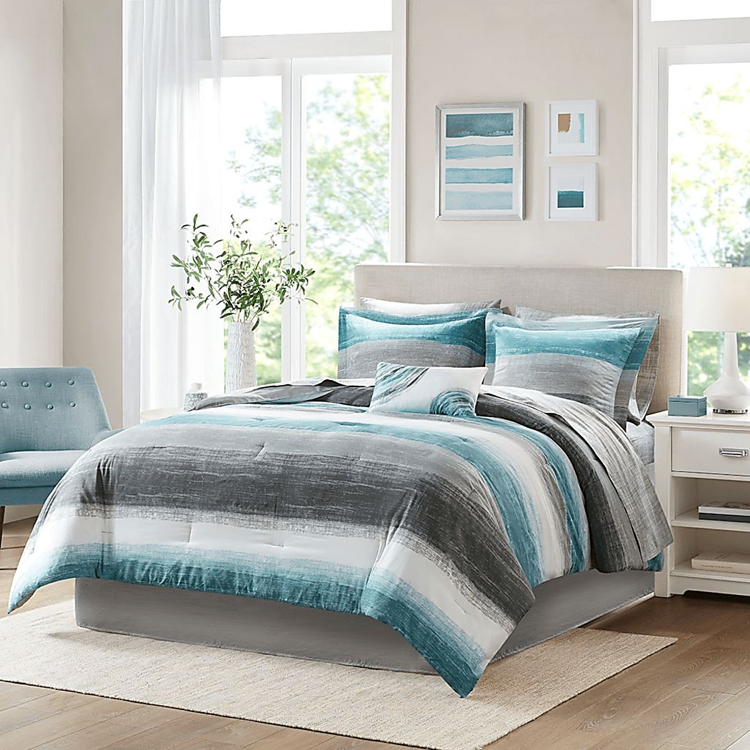 Paysee Blue 9 Pc King Comforter Set