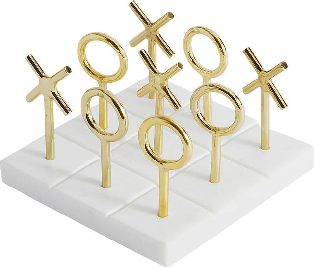 Peacedale White Tic Tac Toe Set - Thumbnail - Image 1