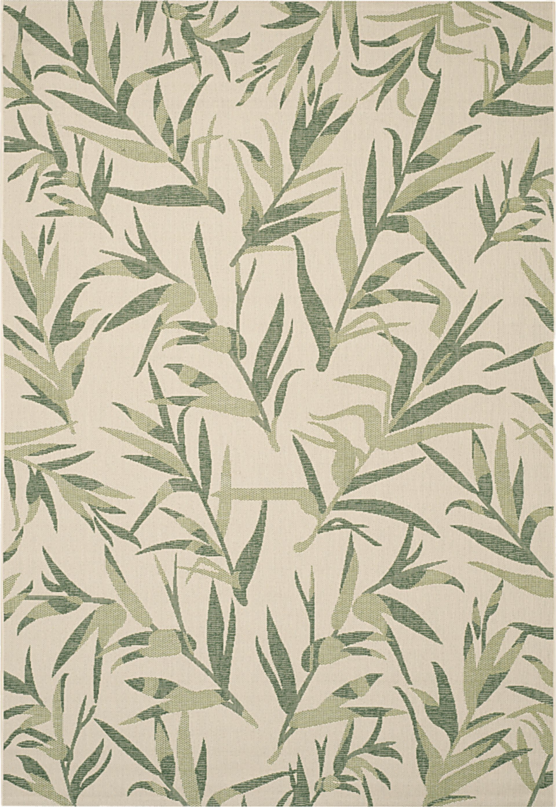 Peaceful Palms Beige 8 x 11 Indoor/Outdoor Rug - Image 1