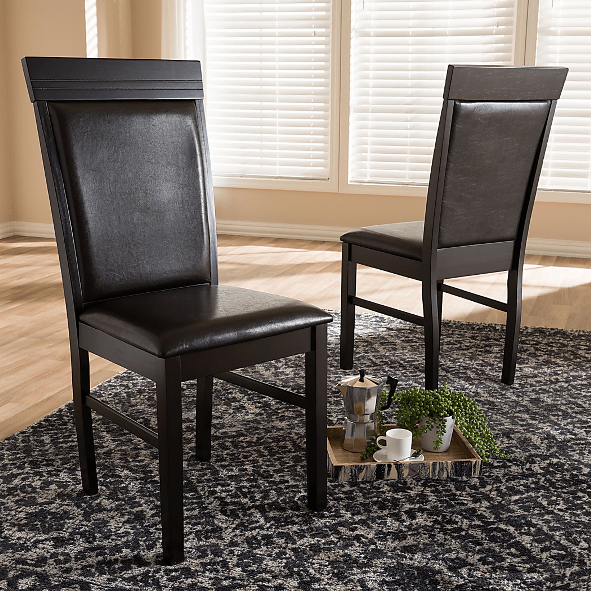 Peachcon Dark Brown Dining Chair, Set of 2 - Image 3