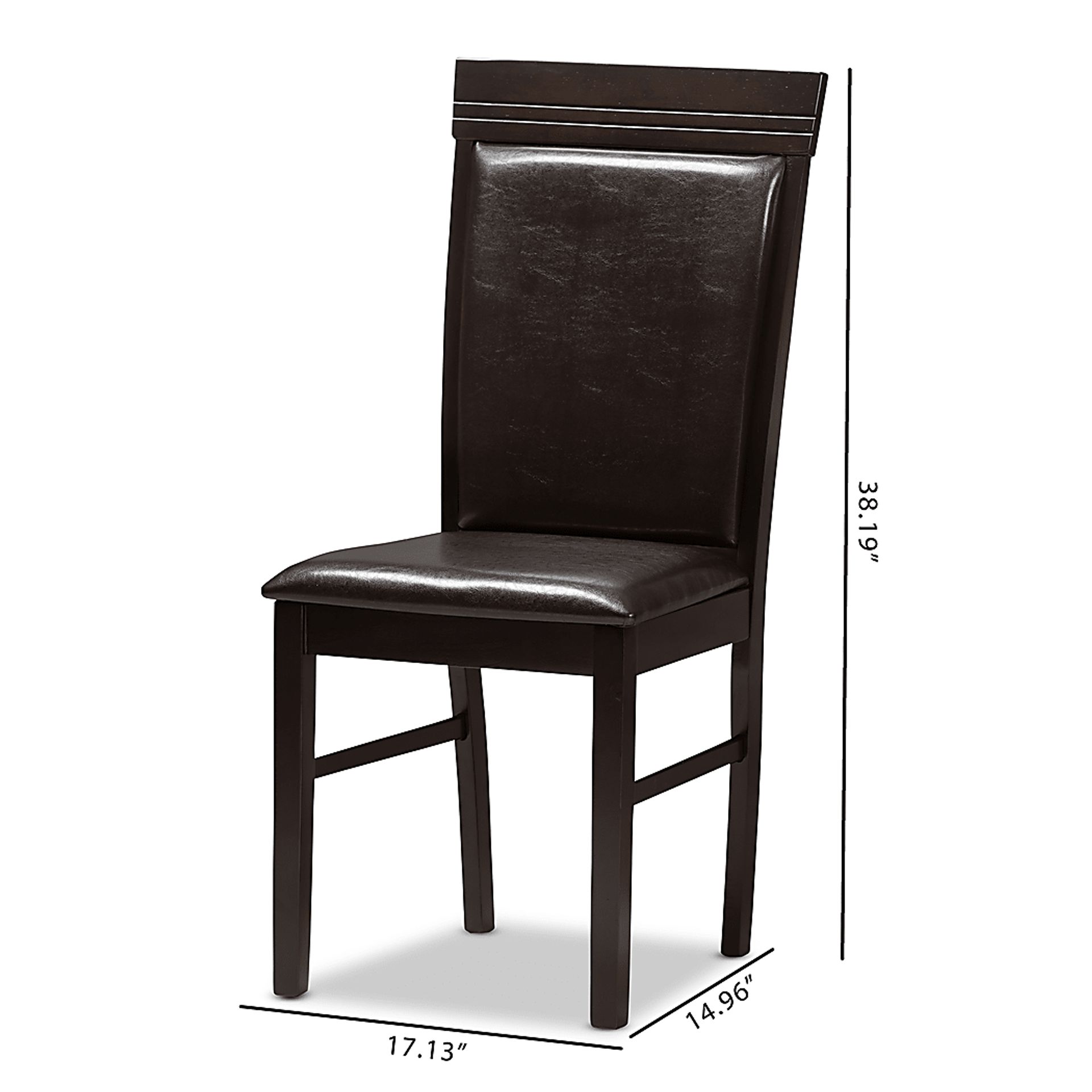 Peachcon Dark Brown Dining Chair, Set of 2 - Image 6