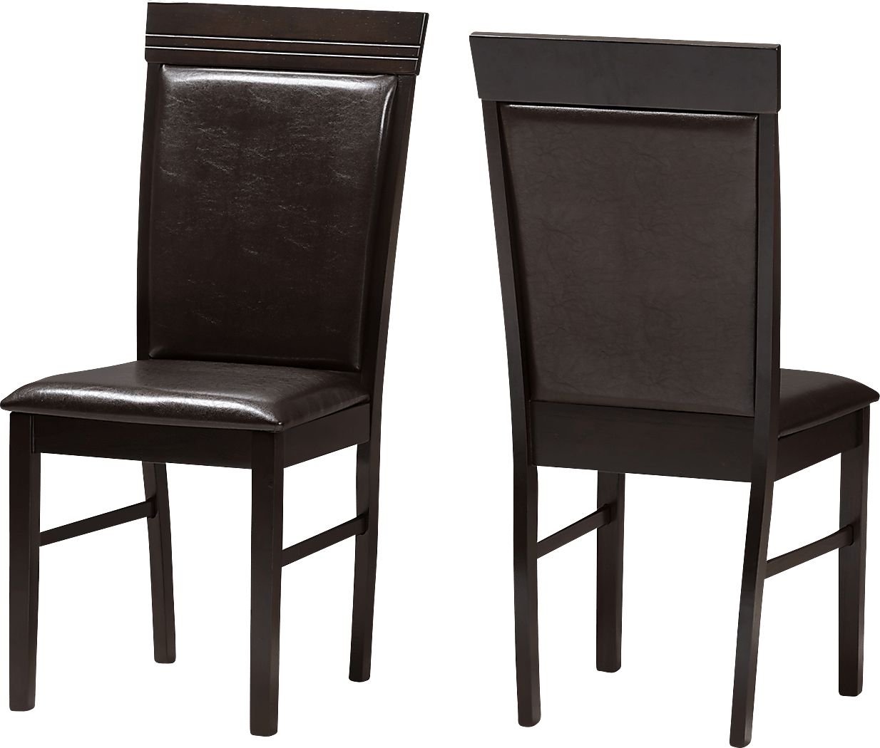 Peachcon Dark Brown Dining Chair, Set of 2