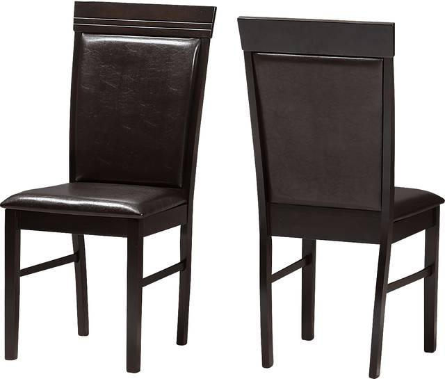 Peachcon Dark Brown Dining Chair, Set of 2 - Thumbnail - Image 1