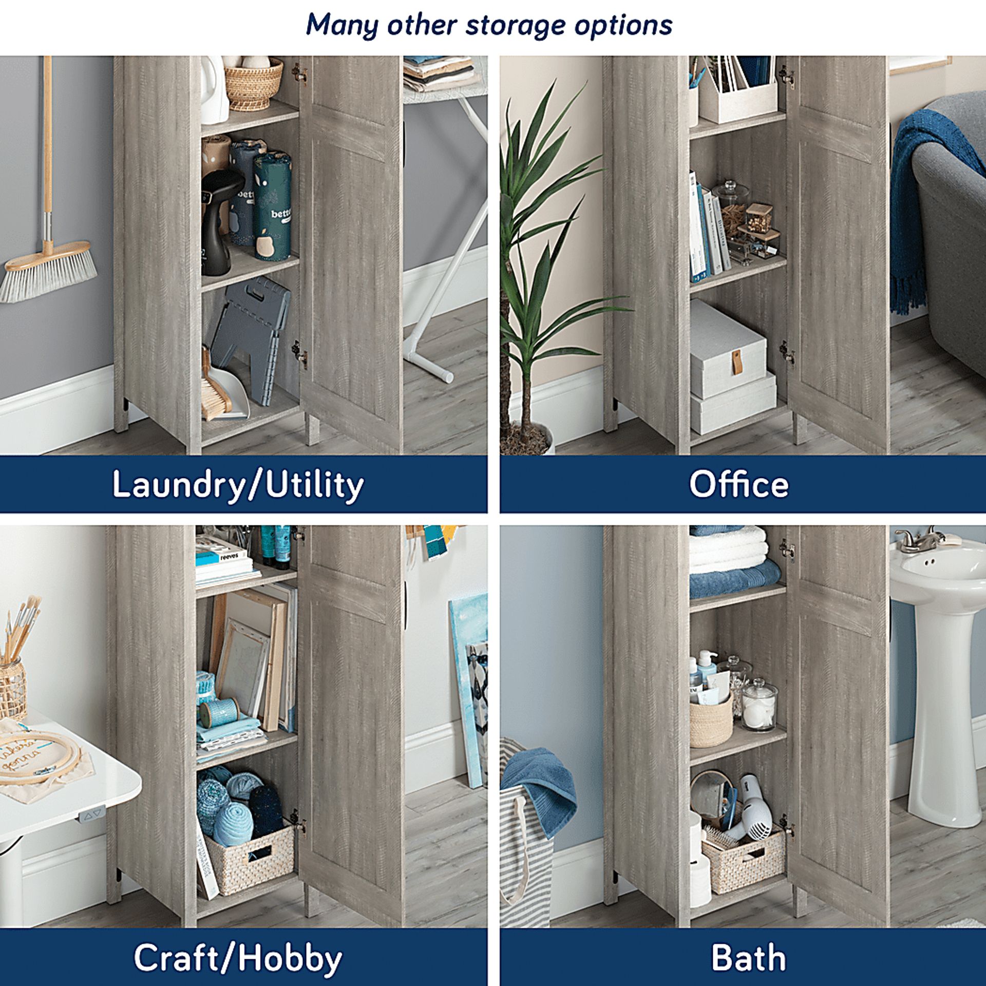 Peachshack Gray Storage Cabinet - Image 3