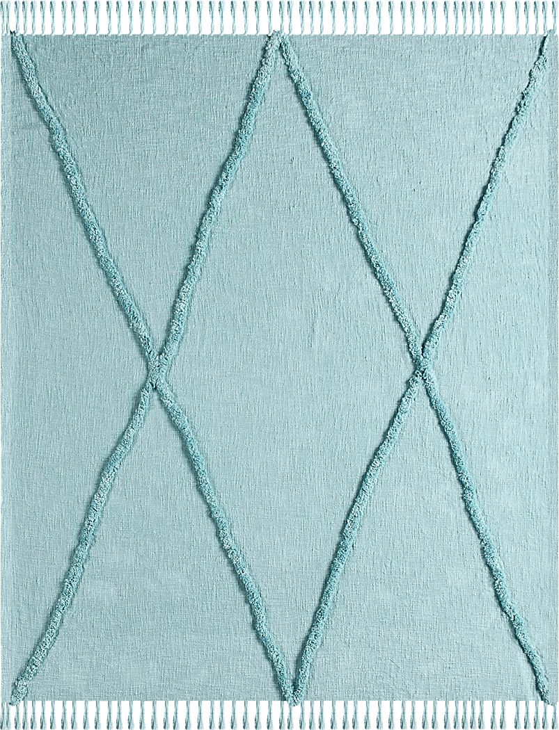 Peachwell Aqua Throw Blanket