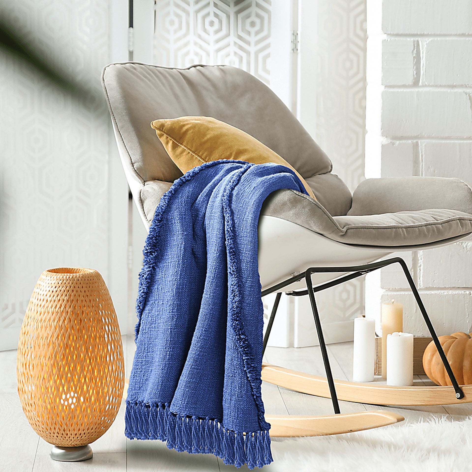 Peachwell Blue Throw Blanket - Image 7