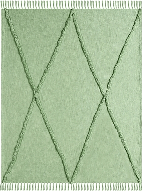 Peachwell Green Throw Blanket