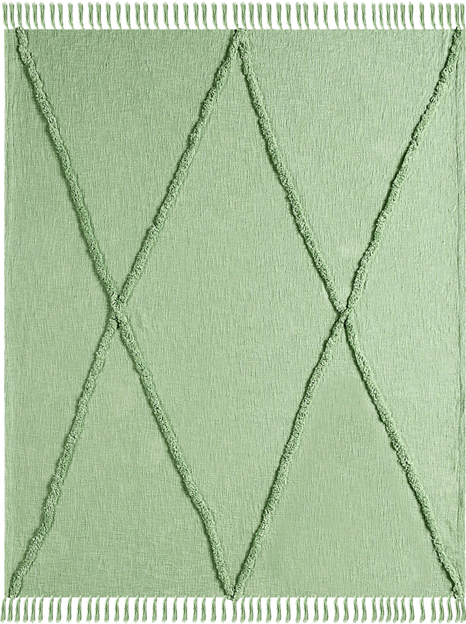 Peachwell Green Throw Blanket - Image 1