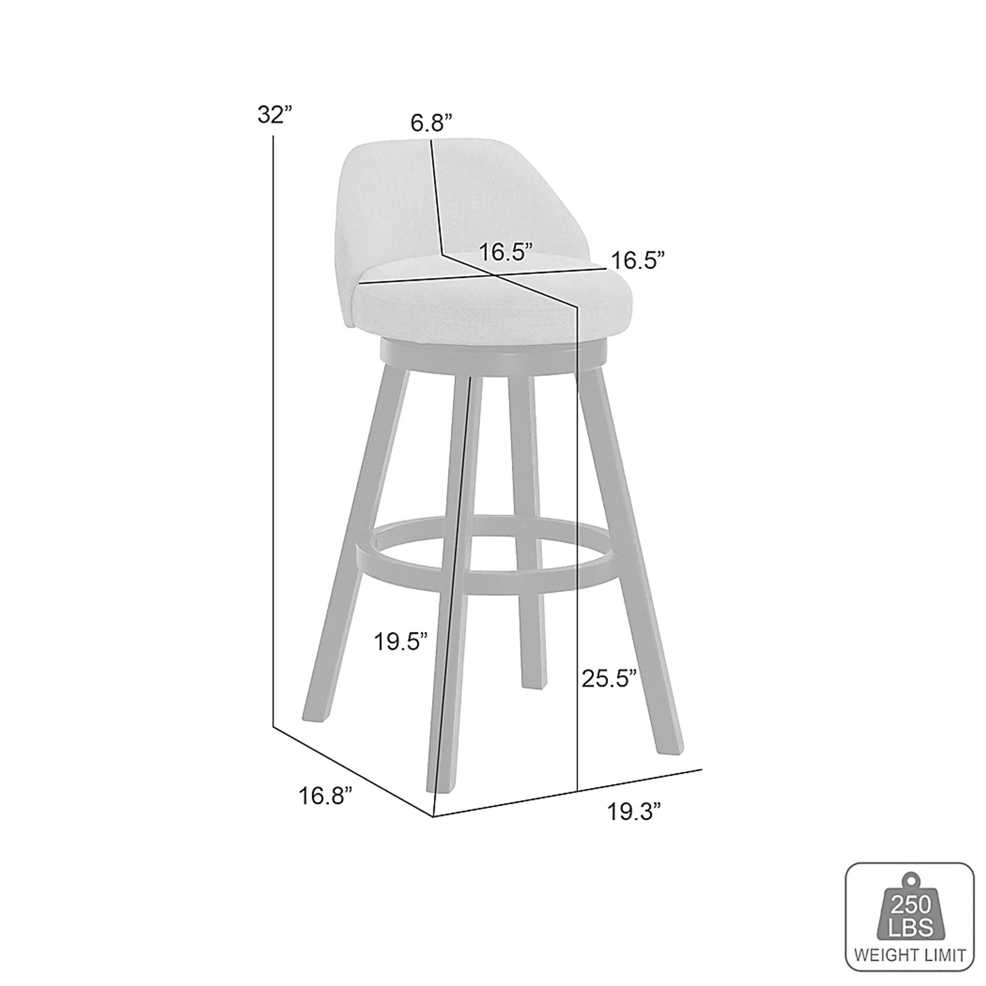 Peachworld Blue Swivel Counter Height Stool - Image 3