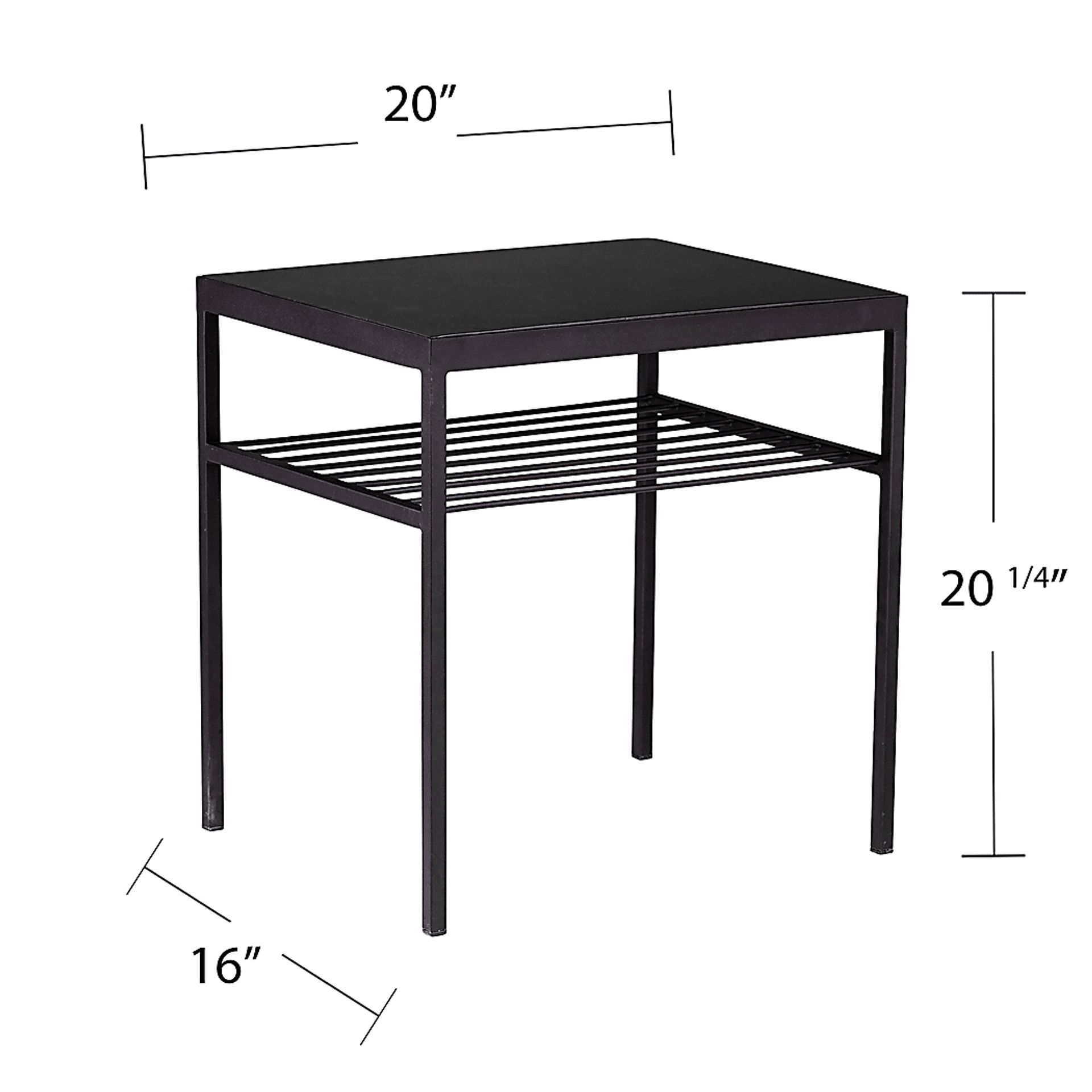 Peapatch Black Outdoor End Table - Image 6