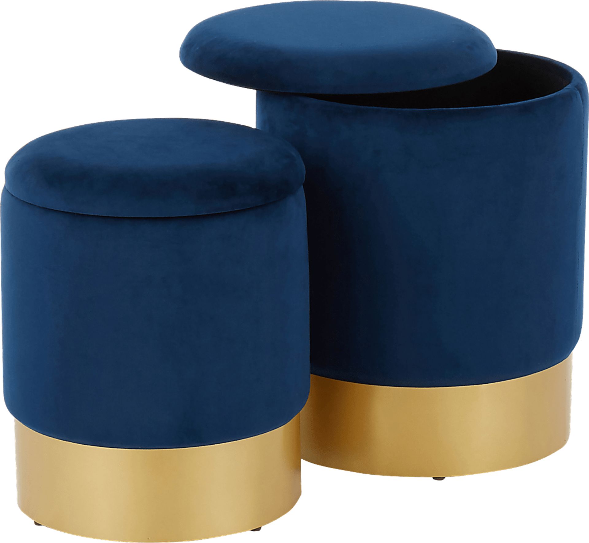 Pearlie Blue Ottoman, Set of 2 - Image 3