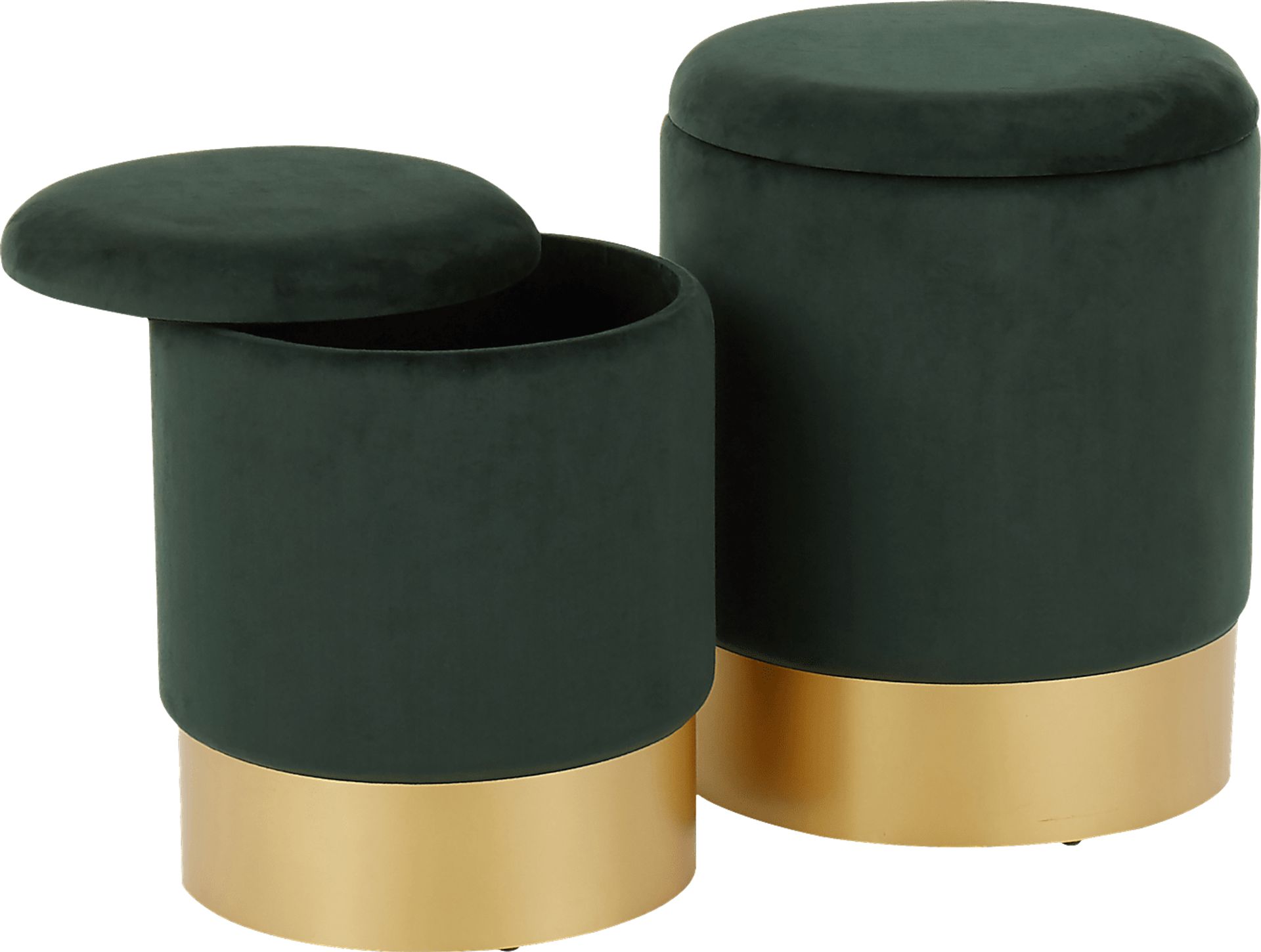 Pearlie Green Ottoman, Set of 2 - Image 2