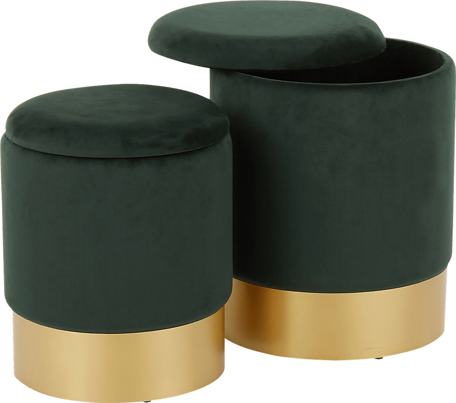 Pearlie Green Ottoman, Set of 2 - Image 3