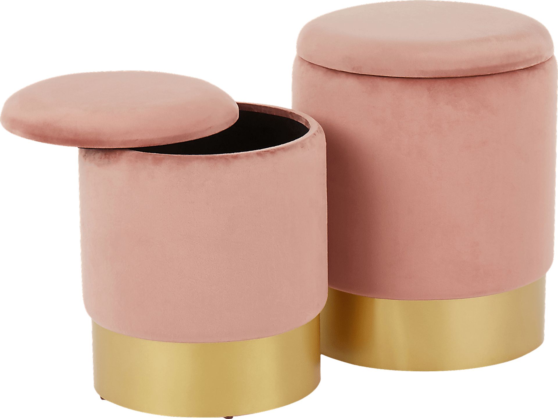 Pearlie Pink Ottoman, Set of 2 - Image 2