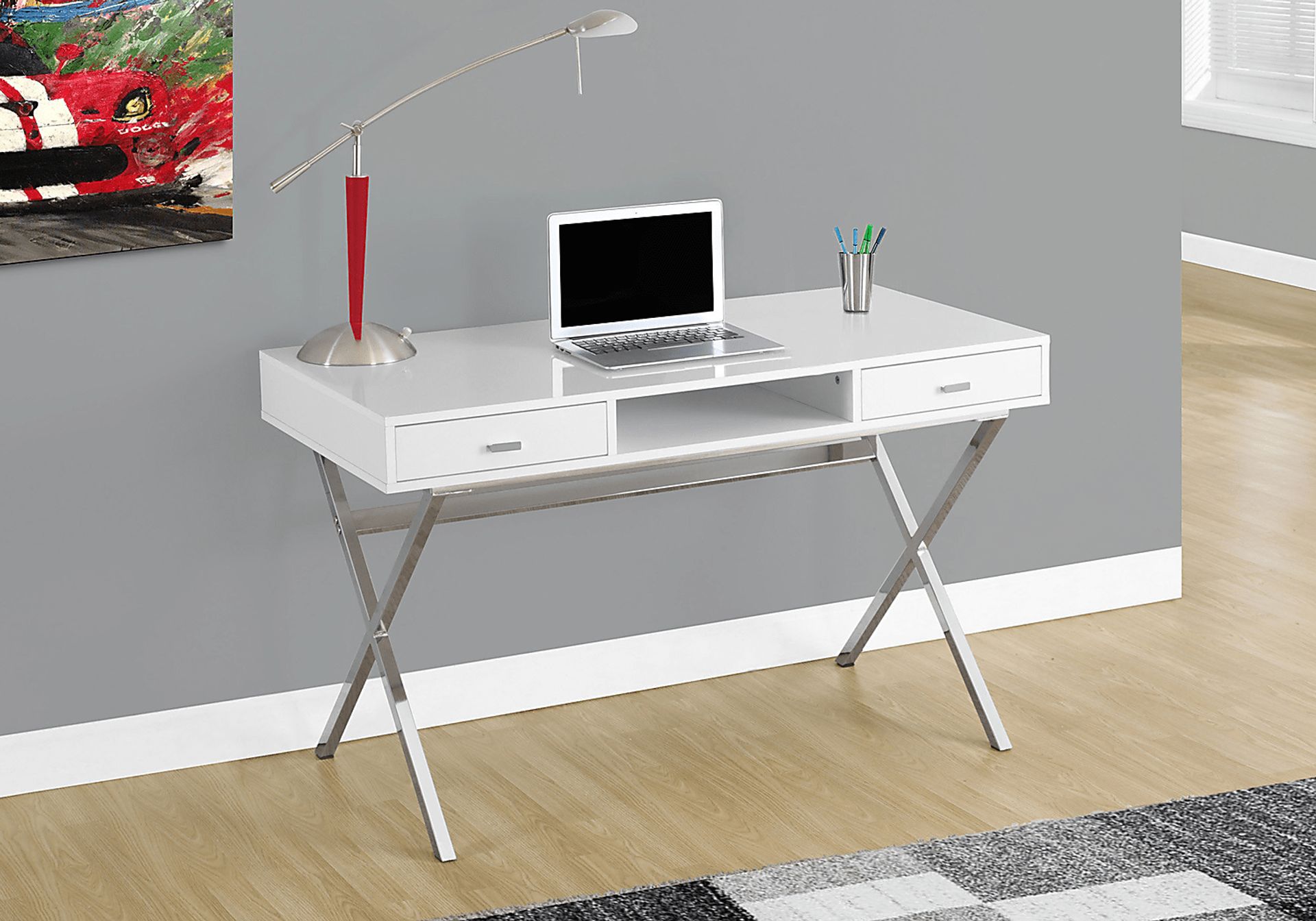 Pearlpointy White Desk - Image 2