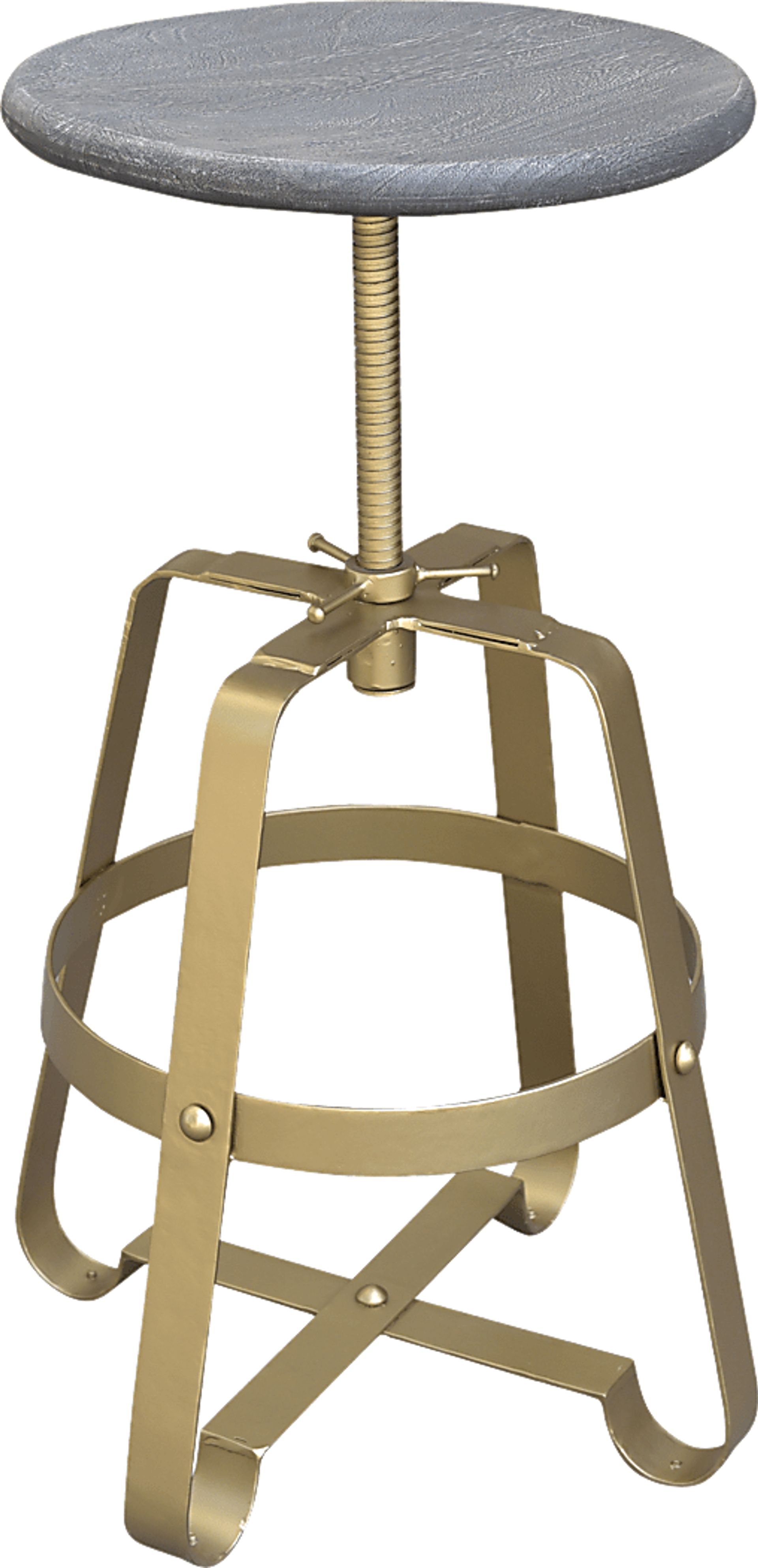 Pearman Gold Adjustable Swivel Barstool - Image 4