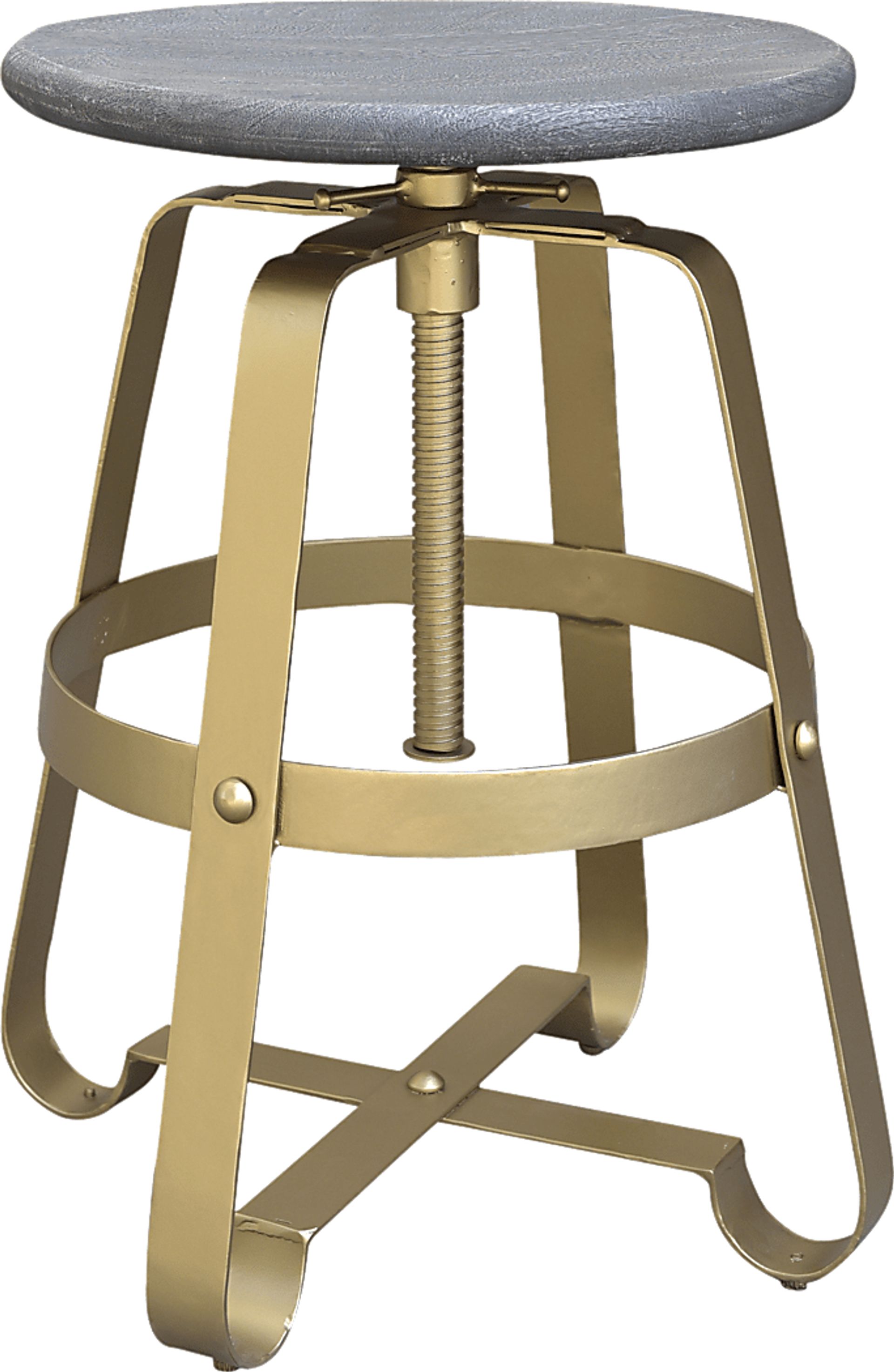 Pearman Gold Adjustable Swivel Barstool - Image 1