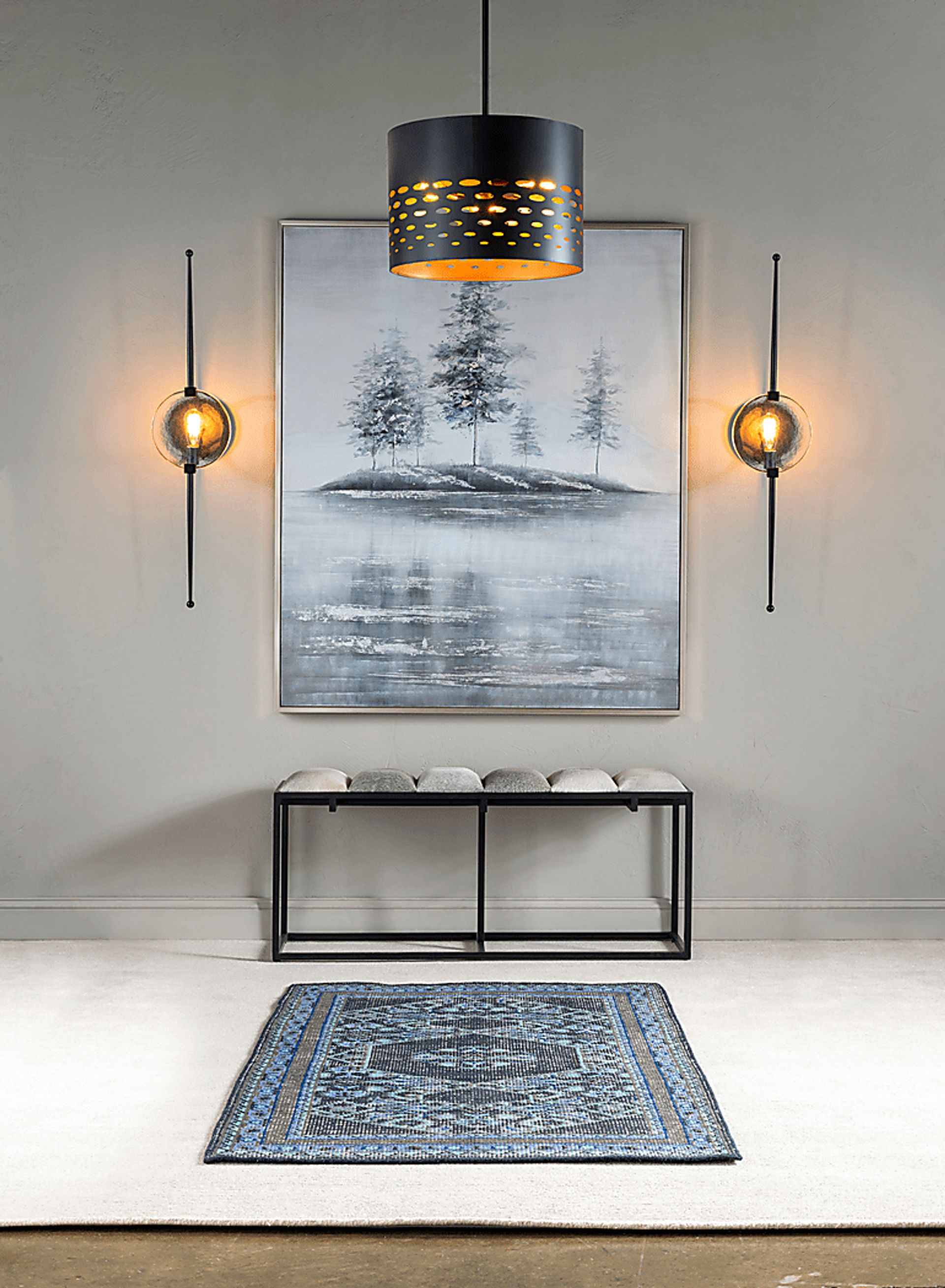 Pearton Black Accent Bench - Image 4