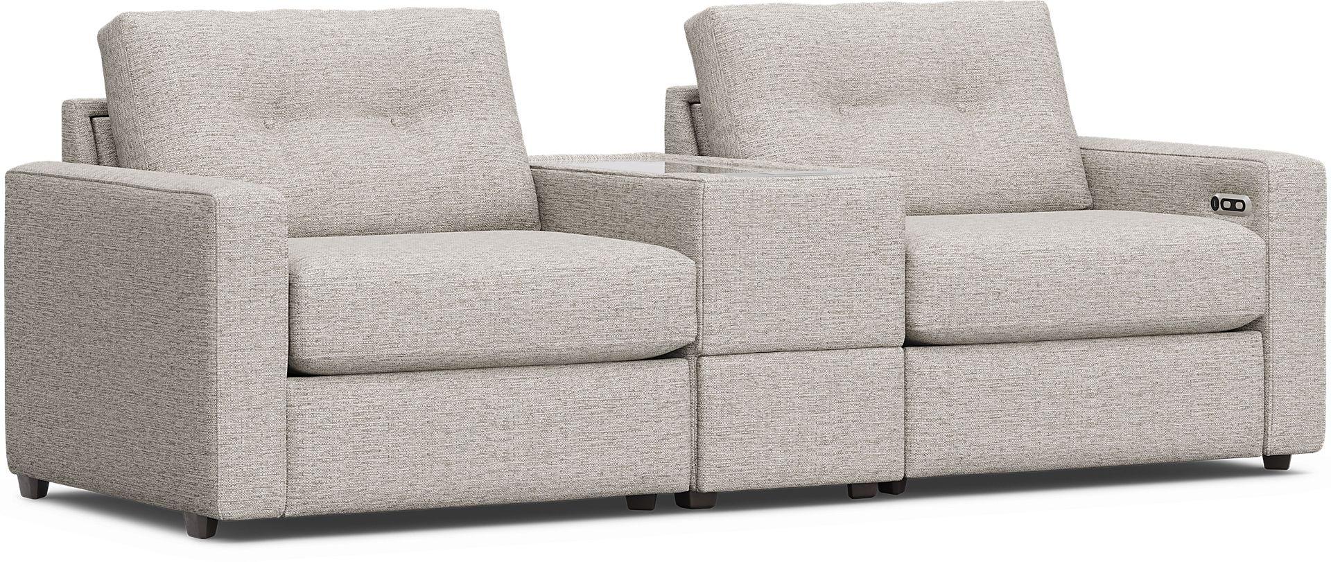 Pebble 3 Pc Power Reclining ModularOne with Media Console - Image 4