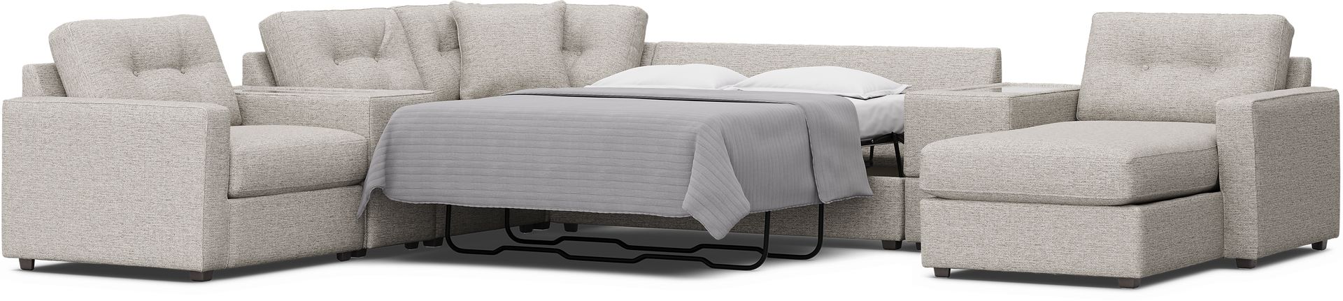 Pebble 7 Pc ModularOne Gel Foam Sleeper - Image 4