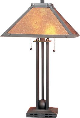 Pebble Glen Way Rust Lamp