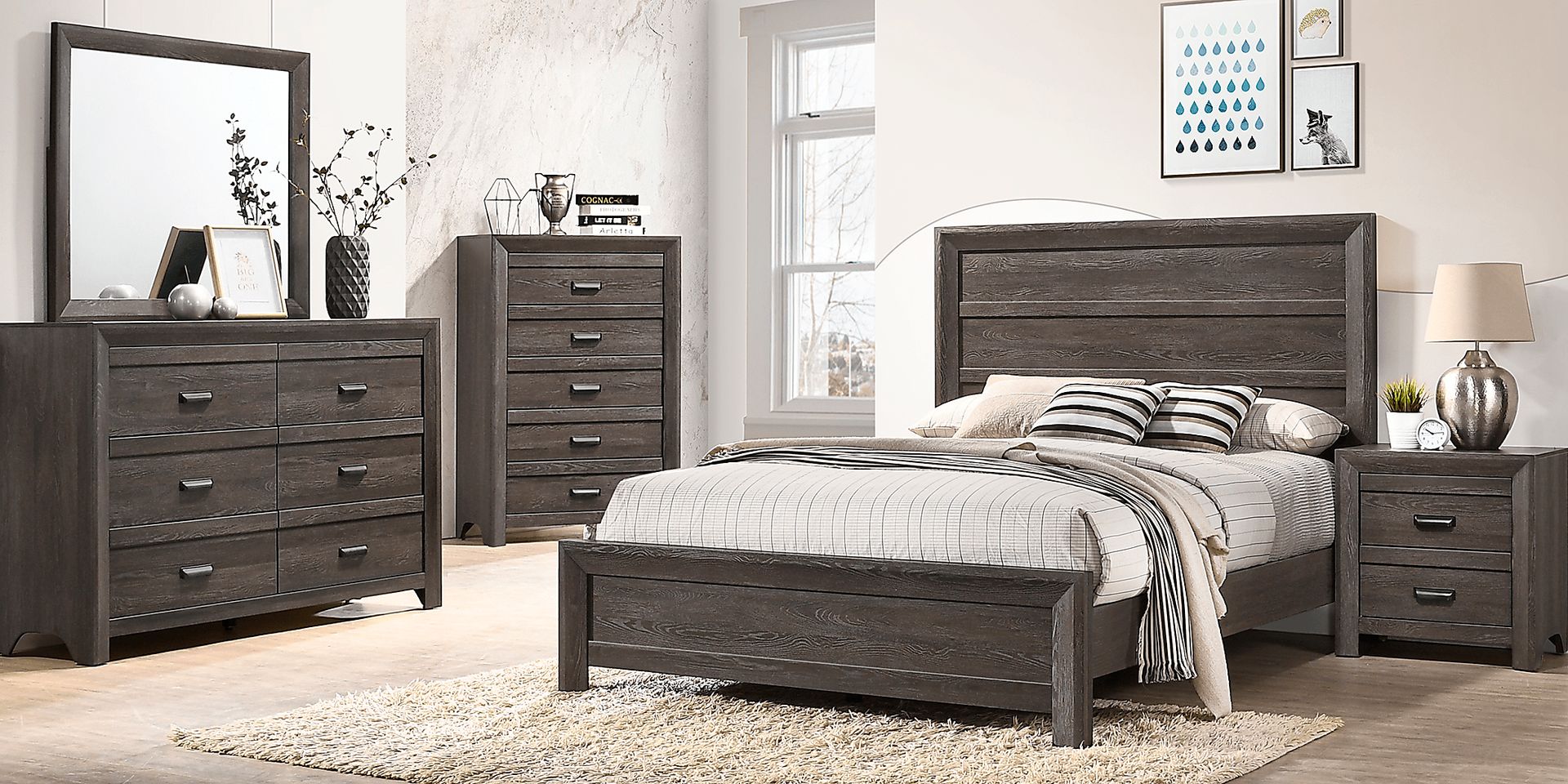 Pebble Mountain Gray 3 Pc King Bed - Image 2