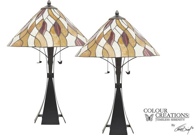 Pebble Path Orange Lamp, Set of 2 - Thumbnail - Image 1
