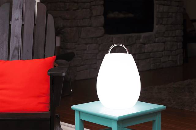 Pedro Cove Indoor/Outdoor White Rechargeable Lantern - Thumbnail - Image 2