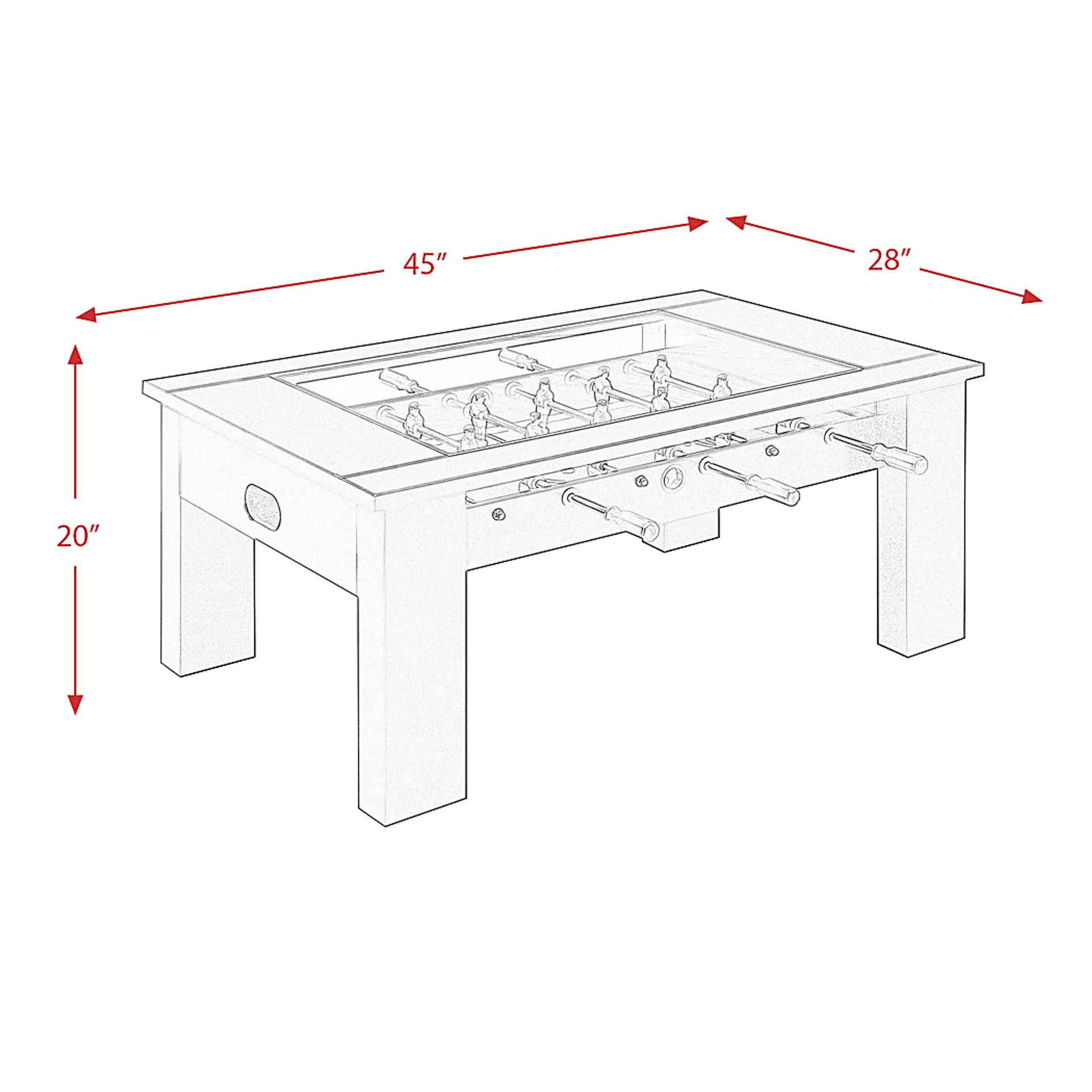 Peekskill Black Foosball Gaming Table - Image 12