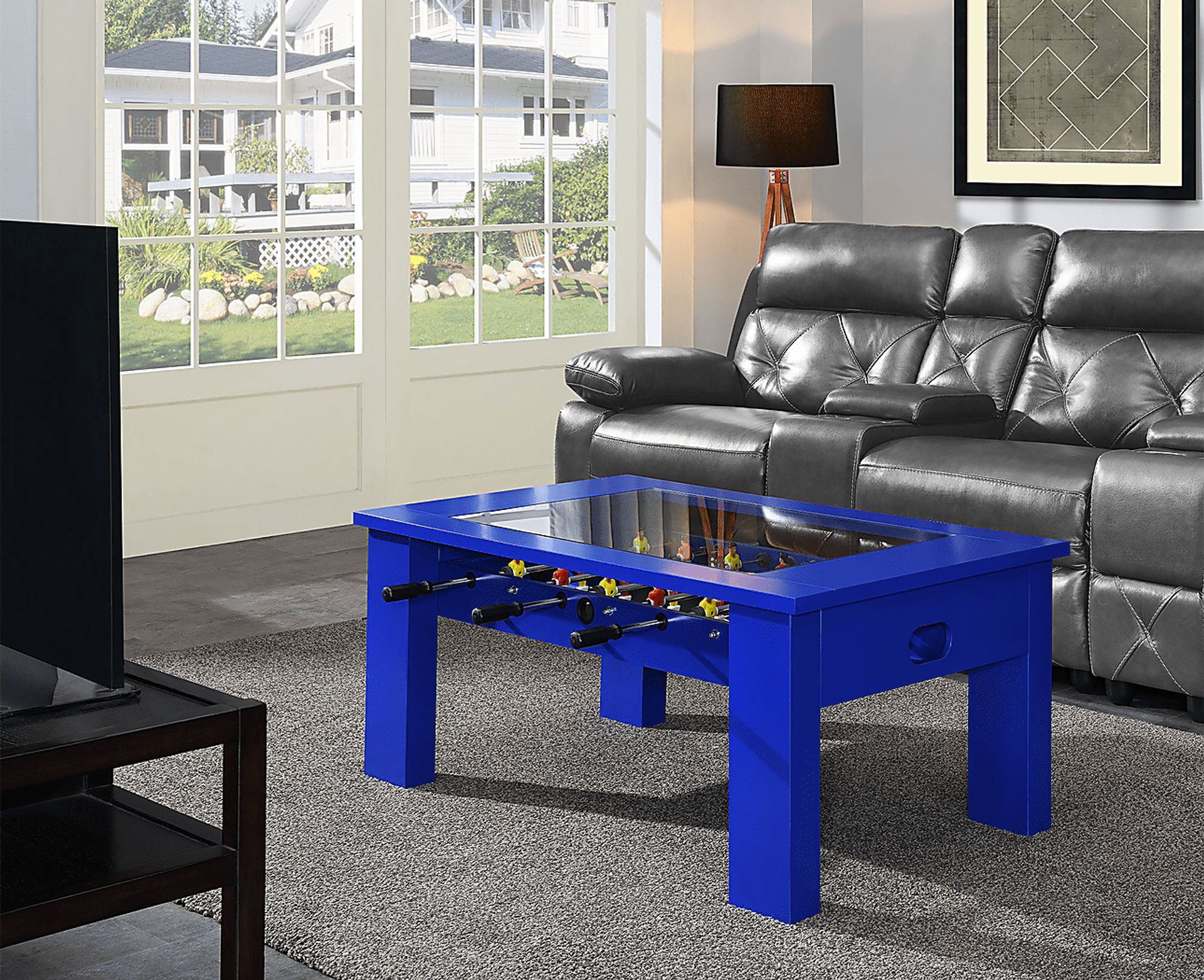 Peekskill Blue Foosball Gaming Table - Image 2