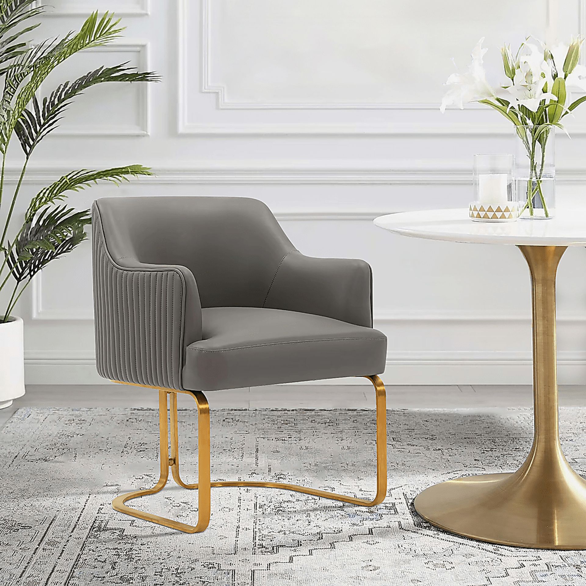 Pegan Taupe Arm Chair - Image 2
