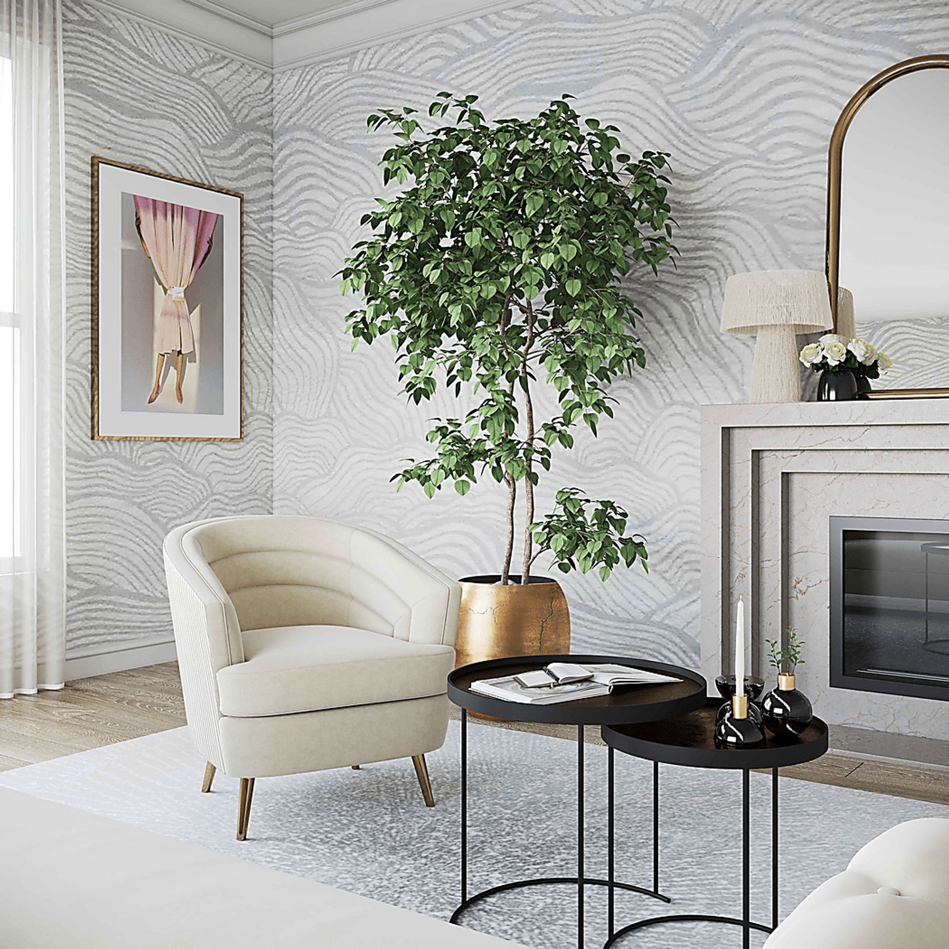 Pelanconi Cream Accent Chair - Image 2